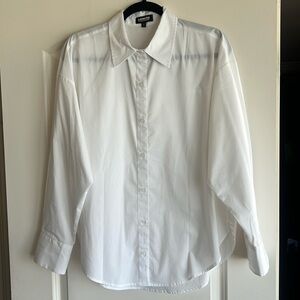 White Poplin Boyfriend Portofino Shirt